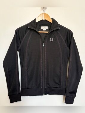 Fred Perry Made in Portugal Full Zip Track Jacket J3763 Laurel Wreath Black (S)